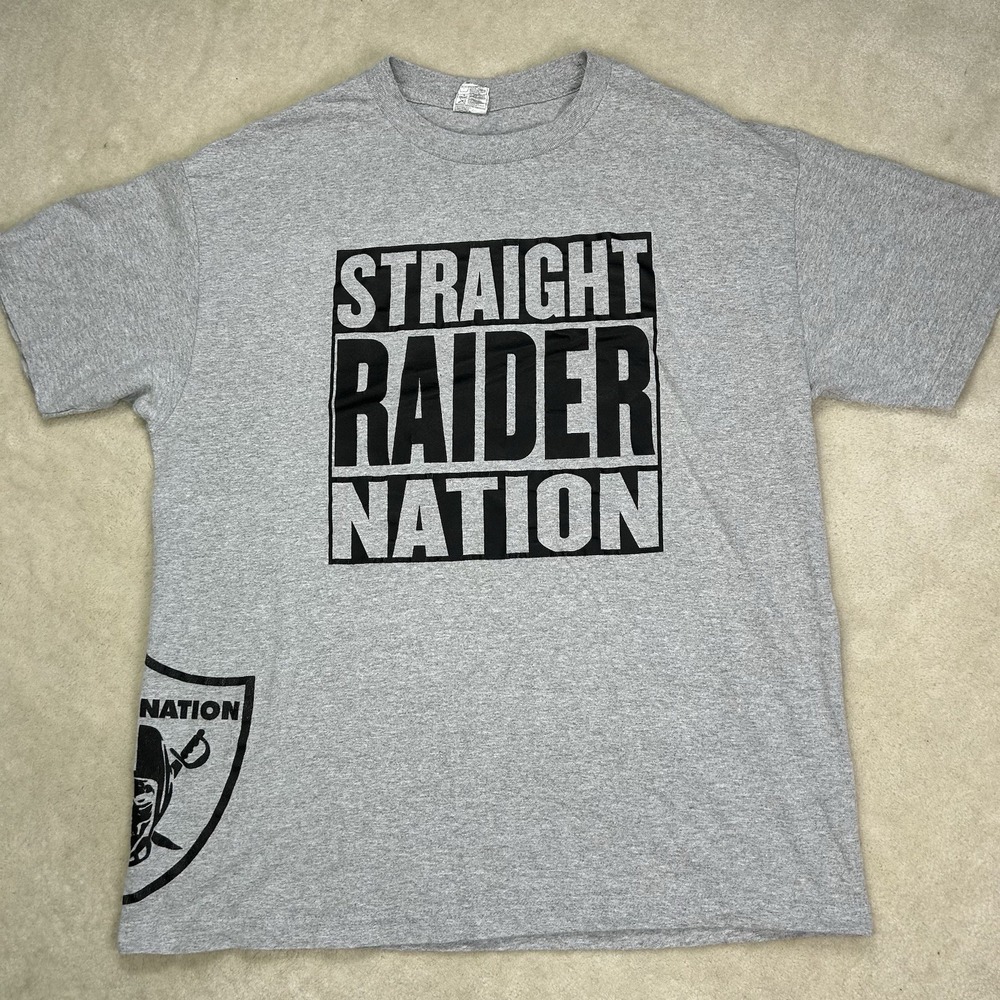Vintage Y2K NFL Los Angeles Oakland Raiders Nation Football TShirt Men's XL